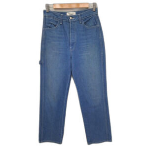 Reformation Womens Carpenters Blue Jeans High Rise Button Fly Size 26x27